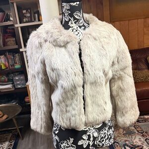 bebe Cream/light purple fur Jacket